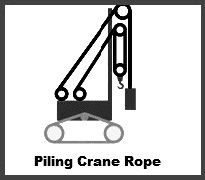 piling crane rope